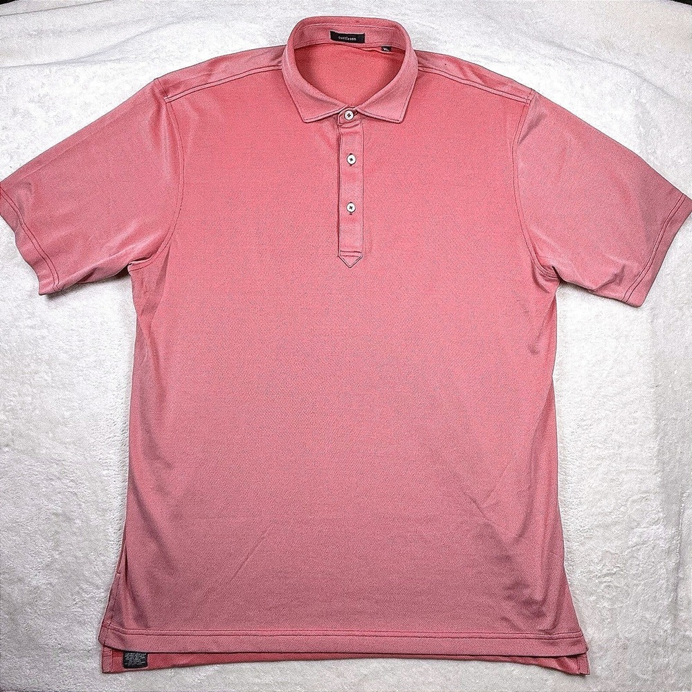 Turtleson Polo Shirt Mens XL Pink Short Sleeve Stretch Performance Golf